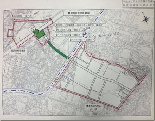 村岡深沢区画整理計画図